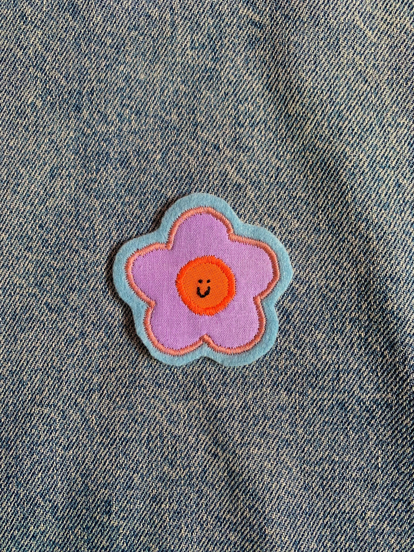 Happy Flower Sew On Patch