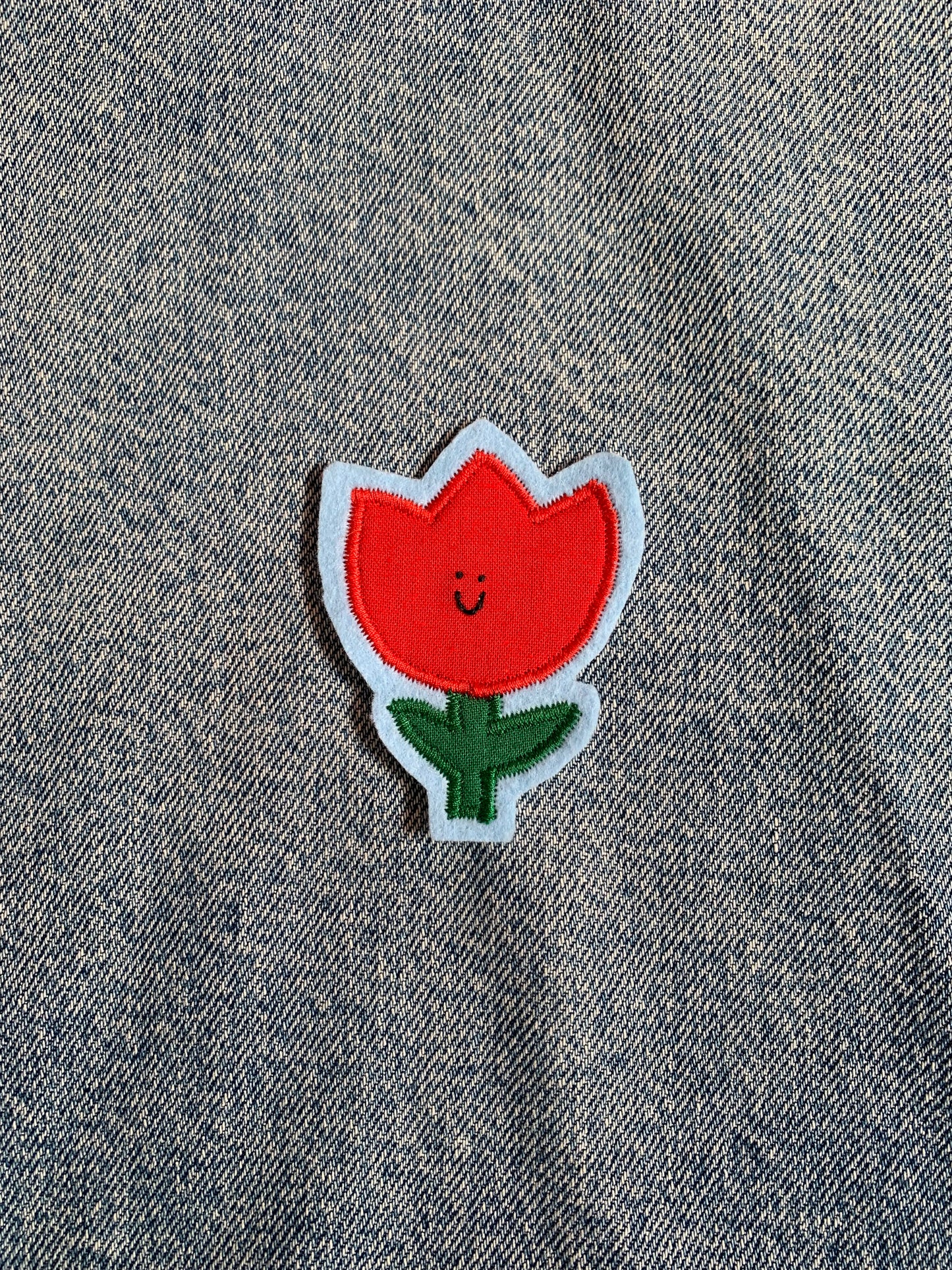 Happy Tulip Sew On Patch