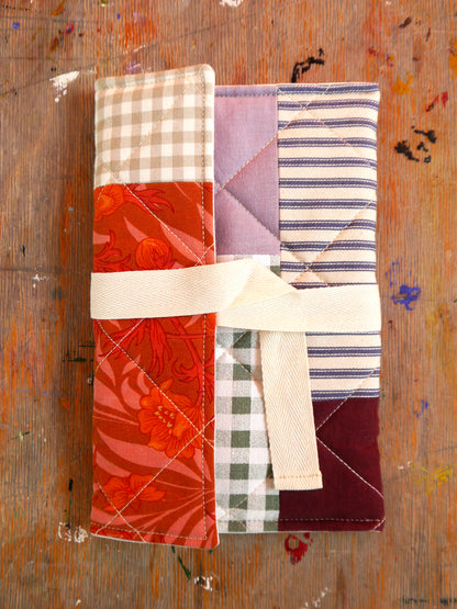 Patchwork Quilted Book Sleeve